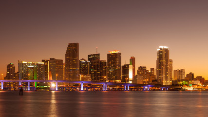 Fototapeta premium Miami o zachodzie słońca
