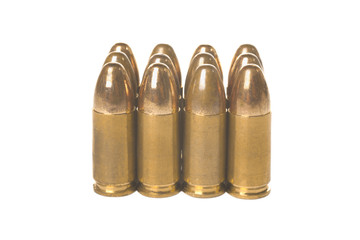 Obraz premium Twelve 9mm bullets