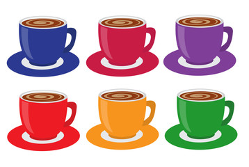 colorful cups