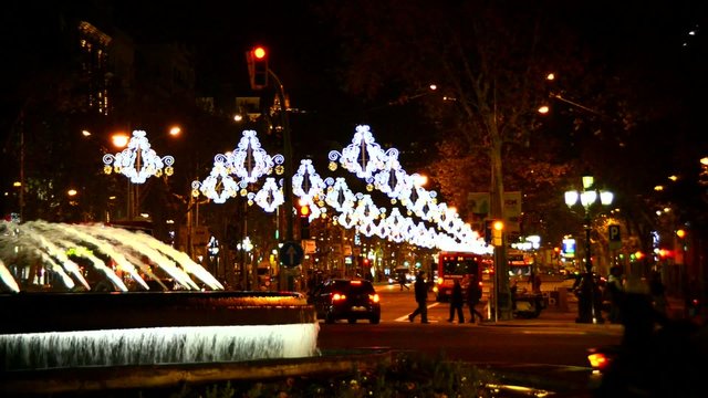 navidad,luces,trafico