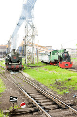 Fototapeta na wymiar steam locomotives, Kolubara, Serbia