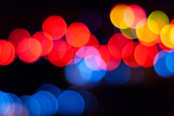 Bokeh of New York night