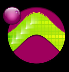 Presentation template with empty text boxes