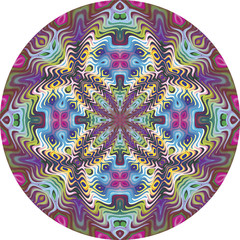 Round American culture pattern in vector art