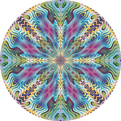 Round American culture pattern in vector art