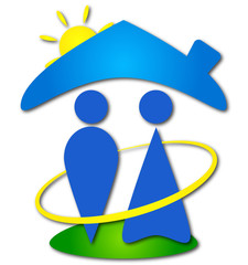 family under the roof of the house, rent