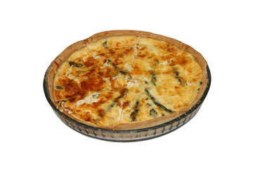 A Sliced Cooked Quiche Ready to Eat.