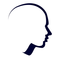 love - in the shadow of a man, vector