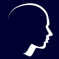 love - in the shadow of a man, vector