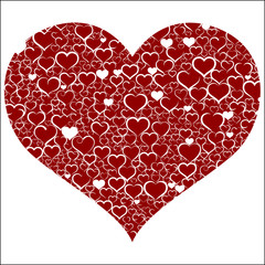 Obraz na płótnie Canvas Colorful Valentine's day with hearts, vector