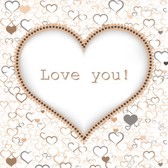 Valentines day card vector background