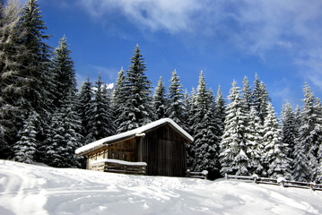 Romantische Berghütte