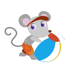 a mouse's beach activities