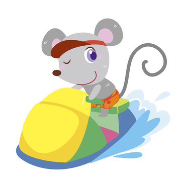 a mouse's beach activities