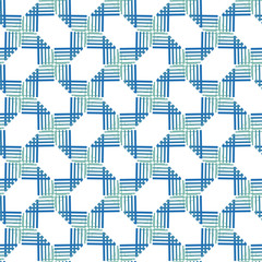Abstract seamless pattern with blue and green cells