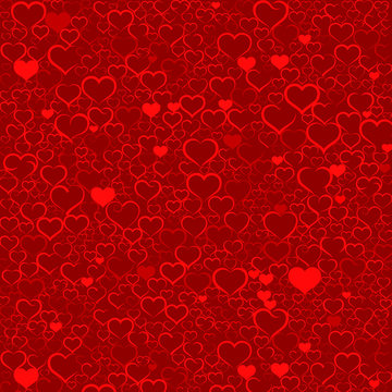 Colorful Valentine's day background with hearts, vector