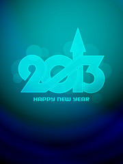 Beautiful happy new year 2013 background design