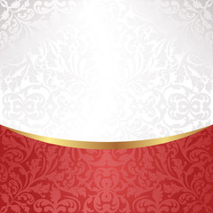 white and red background