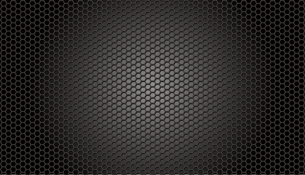 grille perfor&eacute;e en acier  : nid d'abeille