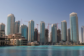 New skyscrapers in Dubai marina