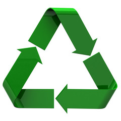 Recycle icon, 3d image