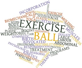 Fototapeta premium Word cloud for Exercise ball