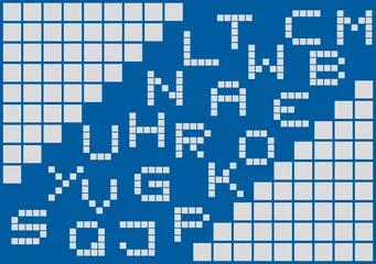 Deurstickers Pixel Pixel voor schoollettertype