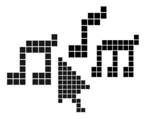 Cercles muraux Pixels Musique de pixels