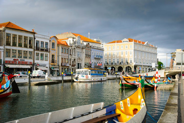 Aveiro with typical boats, Portugal - 48201507