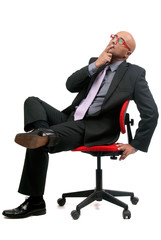 business man on chair