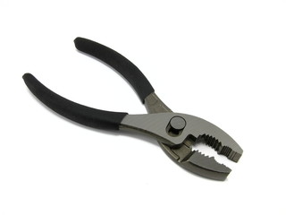 Pliers hand tool on white background