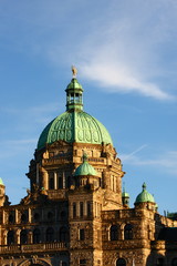 Green Domes and Details on Victoria Parliament
