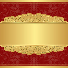 gold and red background