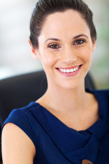 gorgeous young businesswoman closeup portrait