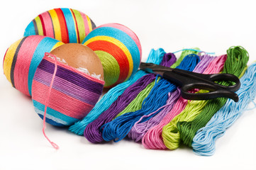 Easter decorated egg shells