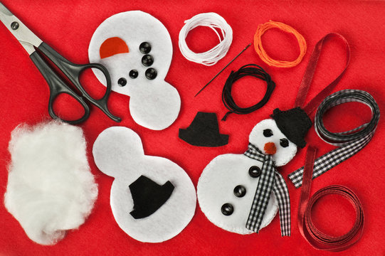 Do it yourself felt snowman