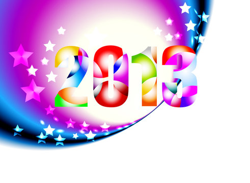 Happy new year colorful background
