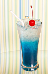Ice drink whith red cherry