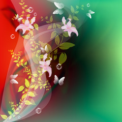 Abstract floral colorful background