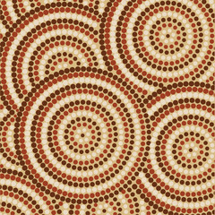 Abstract Aboriginal dot painting in vector format.