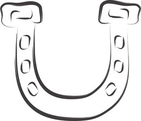 vector horse shoe lucky abstract illustration