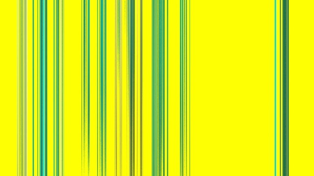 Vertical Green Lines on Yellow, Seamless Loop Animated Fractal