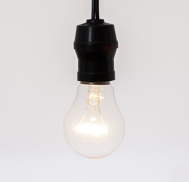 A light bulb hung from top