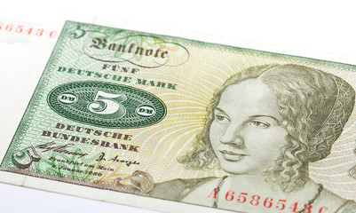 Fünf Deutsche Mark Geldschein