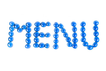 Menu on the white background