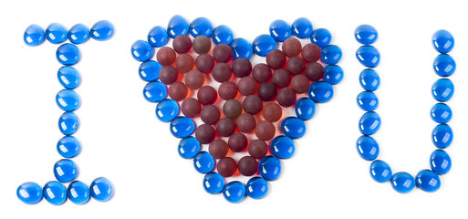 love on the white background