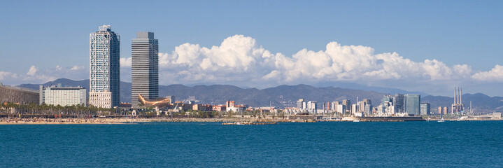 Barcelona waterfront - obrazy, fototapety, plakaty