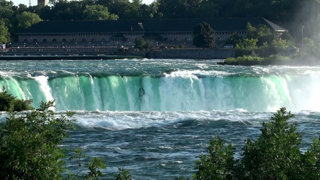 Niagara waterfall. Top of Horseshoe Falls.