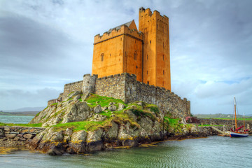 Kilcoe castle on the coast of Co. Cork, Ireland