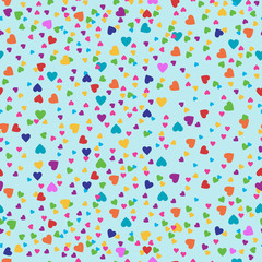 Colorful little hearts - seamless pattern